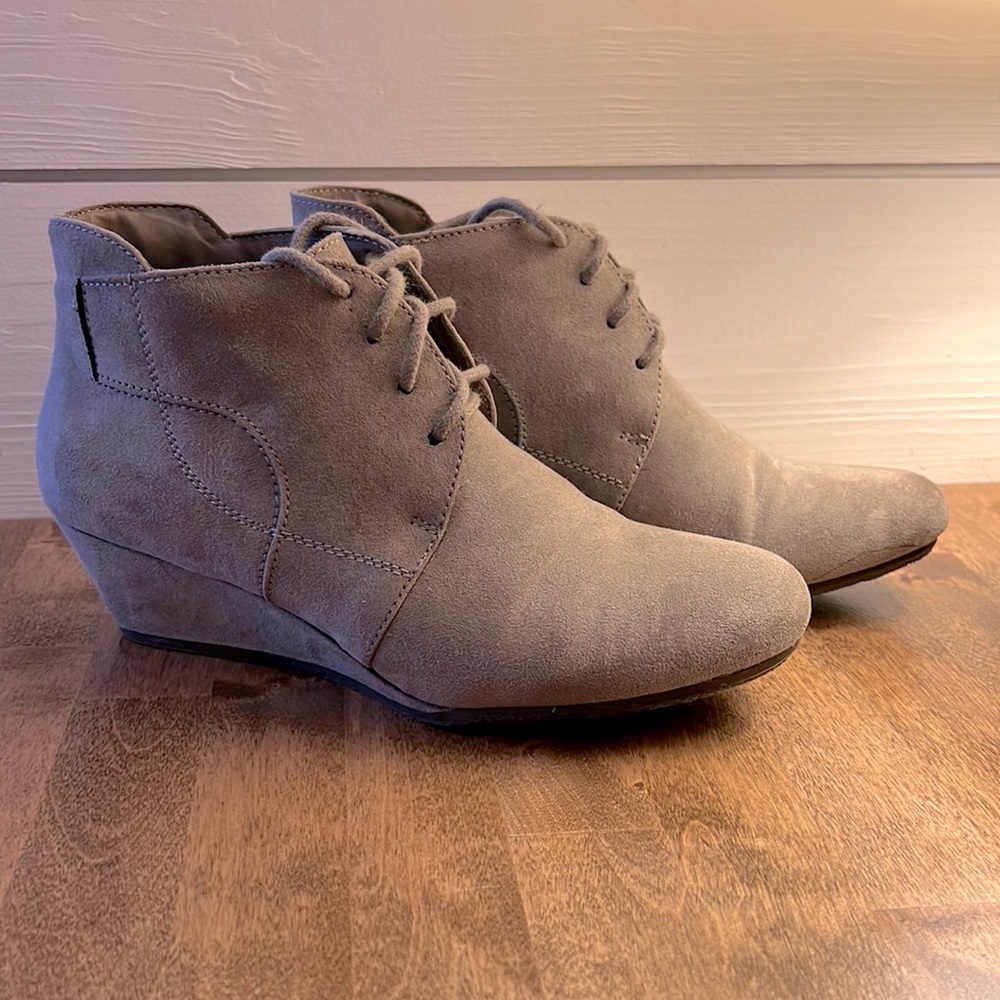 Wedge booties, barely worn, great shape. Size 7